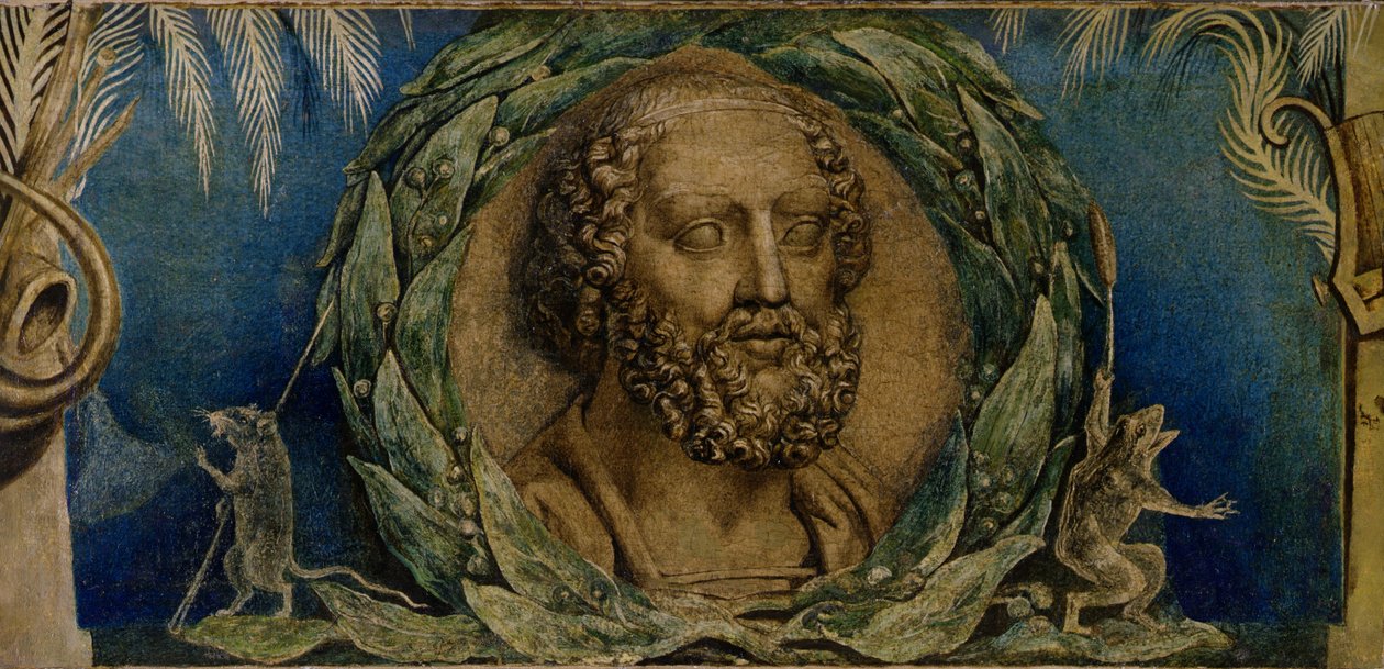 Homer, c.1800-03 (tuval üzerine temper) by William Blake