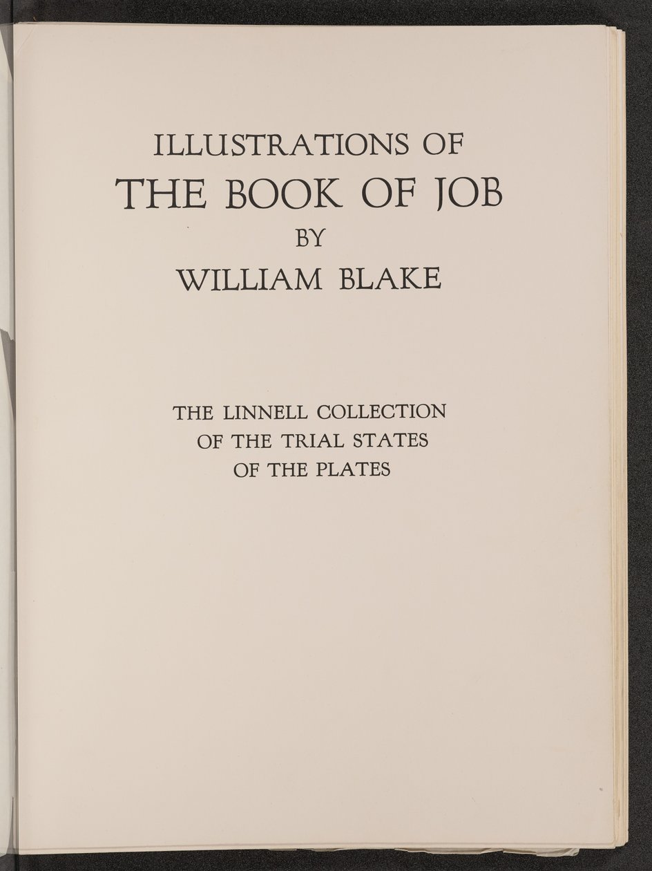 Eyüp Kitabının Çizimleri: Levhaların Deneme Durumlarının Linnell Koleksiyonu by William Blake