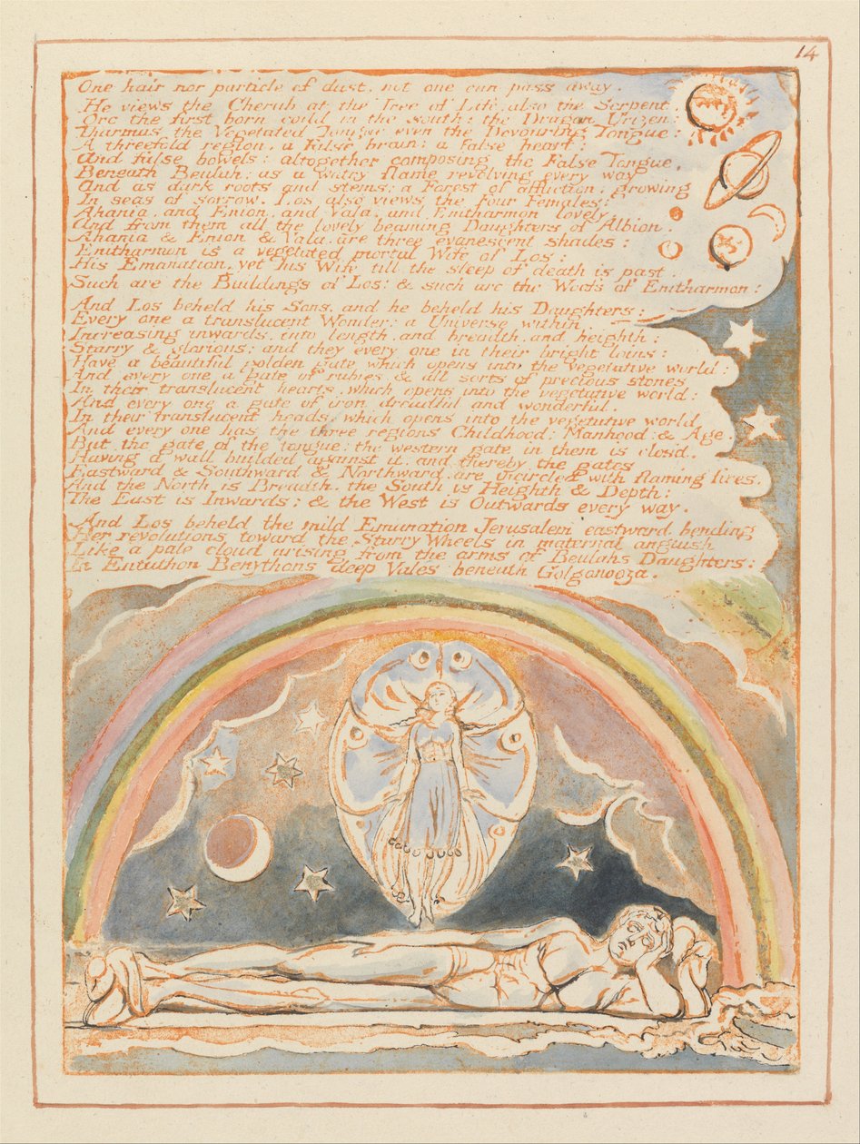 Kudüs, Levha 14, Bir saç ne bir toz zerresi.... by William Blake