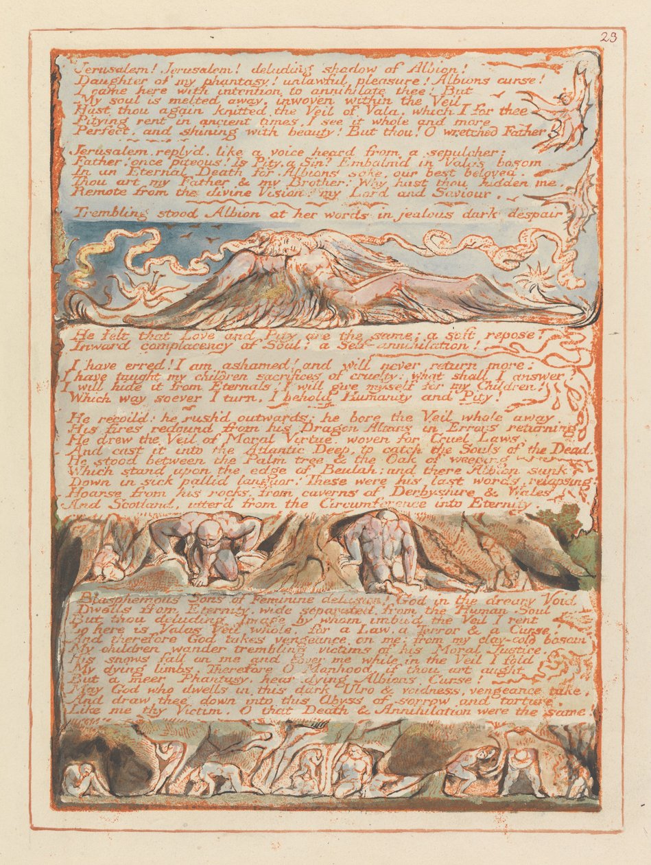Kudüs, Levha 23, Kudüs! Kudüs!.... by William Blake
