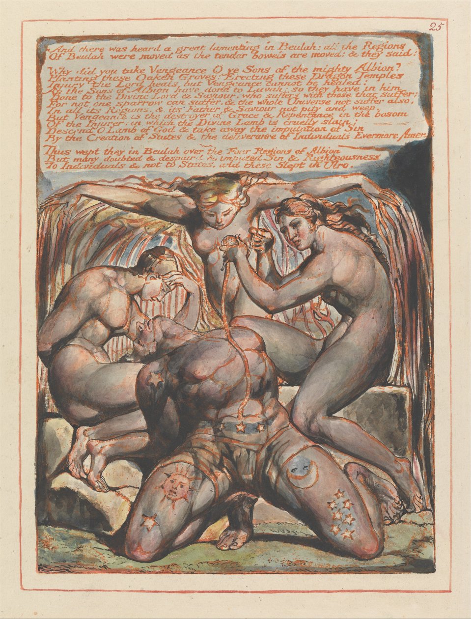 Kudüs, Levha 25, Ve orada duyuldu.... by William Blake