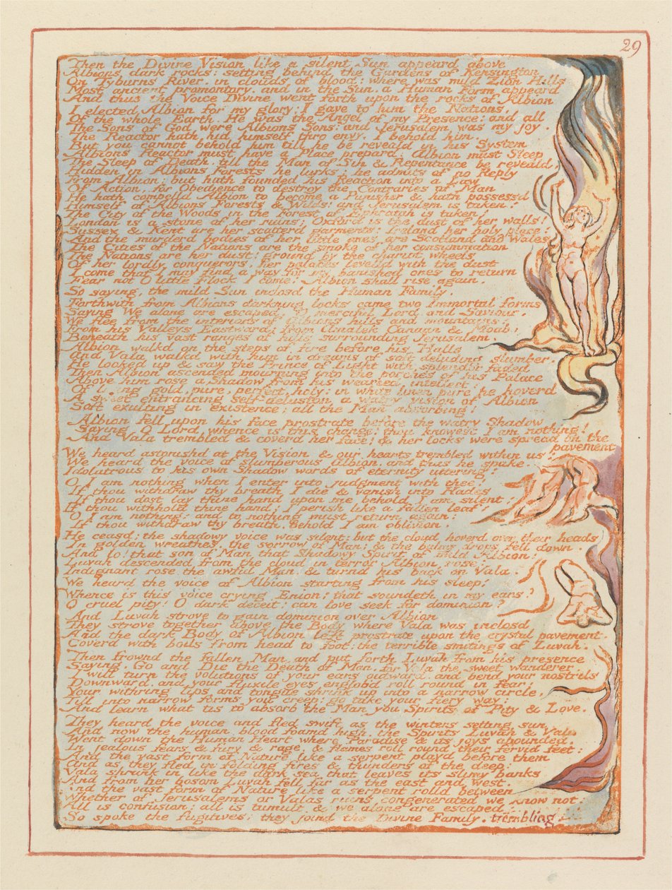 Kudüs, Levha 29, Sonra İlahi Görüş.... by William Blake