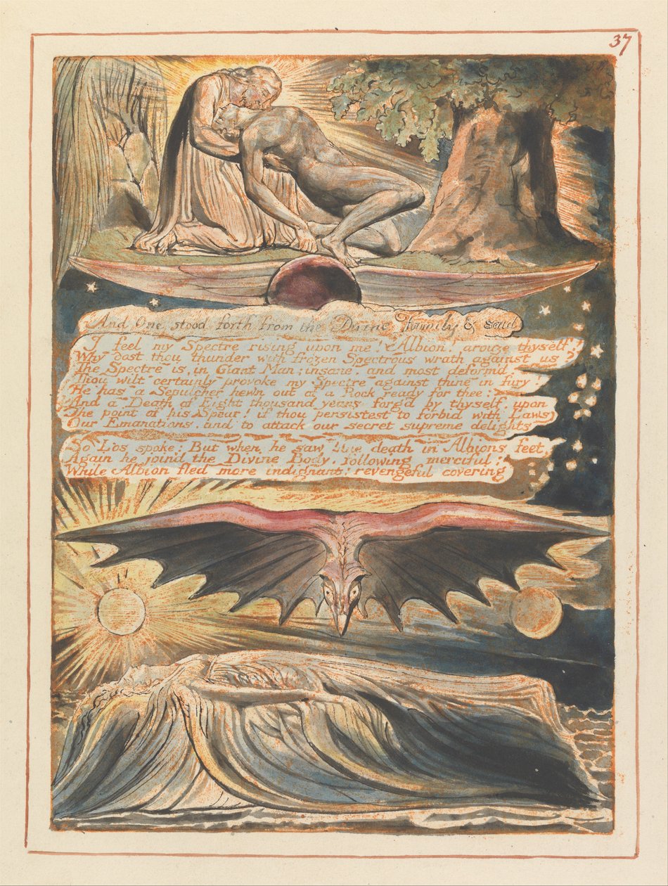 Kudüs, Levha 37, Ve Bir öne çıktı.... by William Blake