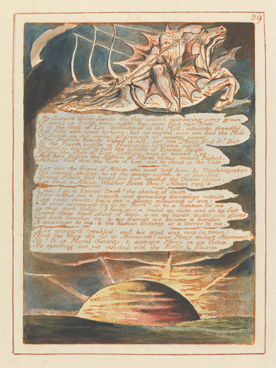Kudüs, Levha 39, Şeytanlar Tarafından Nöbetçiler.... by William Blake