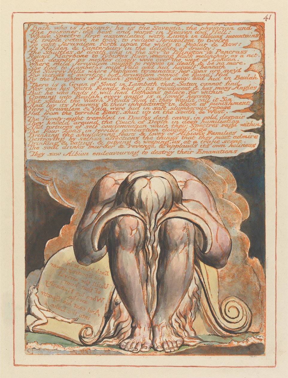 Kudüs, Levha 41, Lejyon olan Hamam.... by William Blake