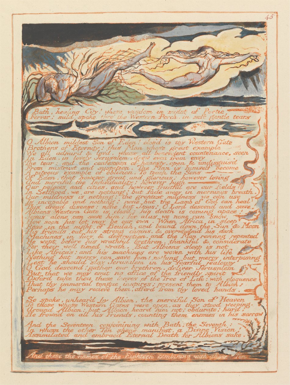 Kudüs, Levha 45, Hamam, Şifa Şehri!.... by William Blake