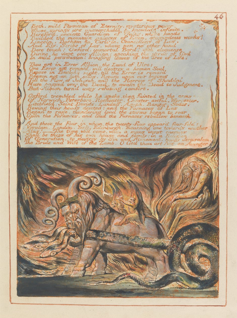 Kudüs, Levha 46, Banyo, Hafif Hekim.... by William Blake