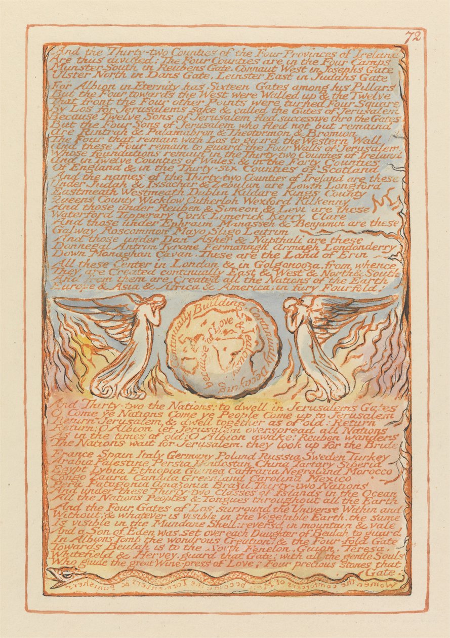 Kudüs, Plaka 72 ve Otuz İki İlçe... by William Blake