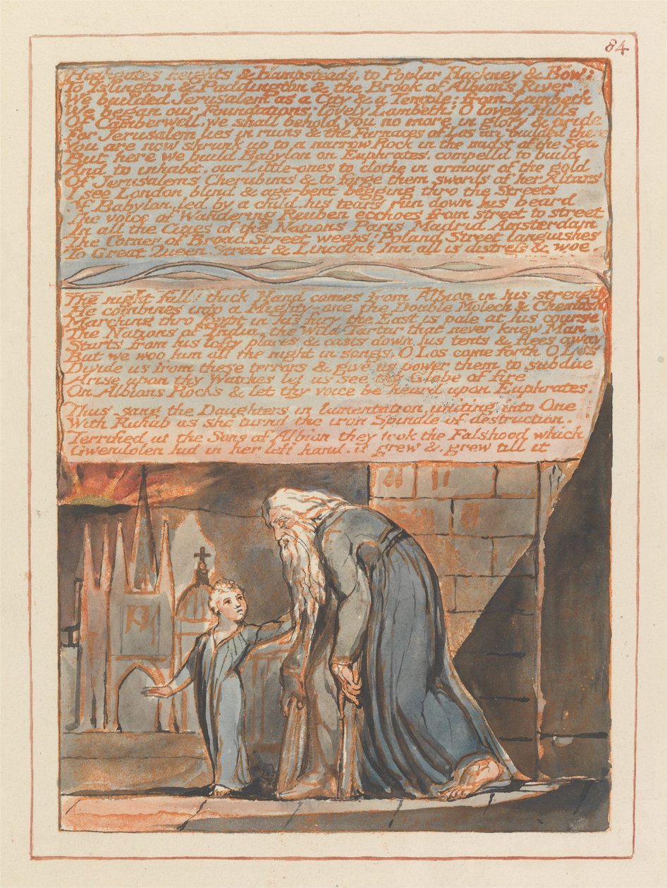 Kudüs, Plaka 84, Highgates Heights & Hampstead.... by William Blake