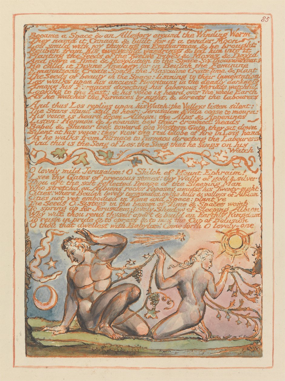 Kudüs, Levha 85, Bir Mekan ve Bir Alegori Oldu.... by William Blake