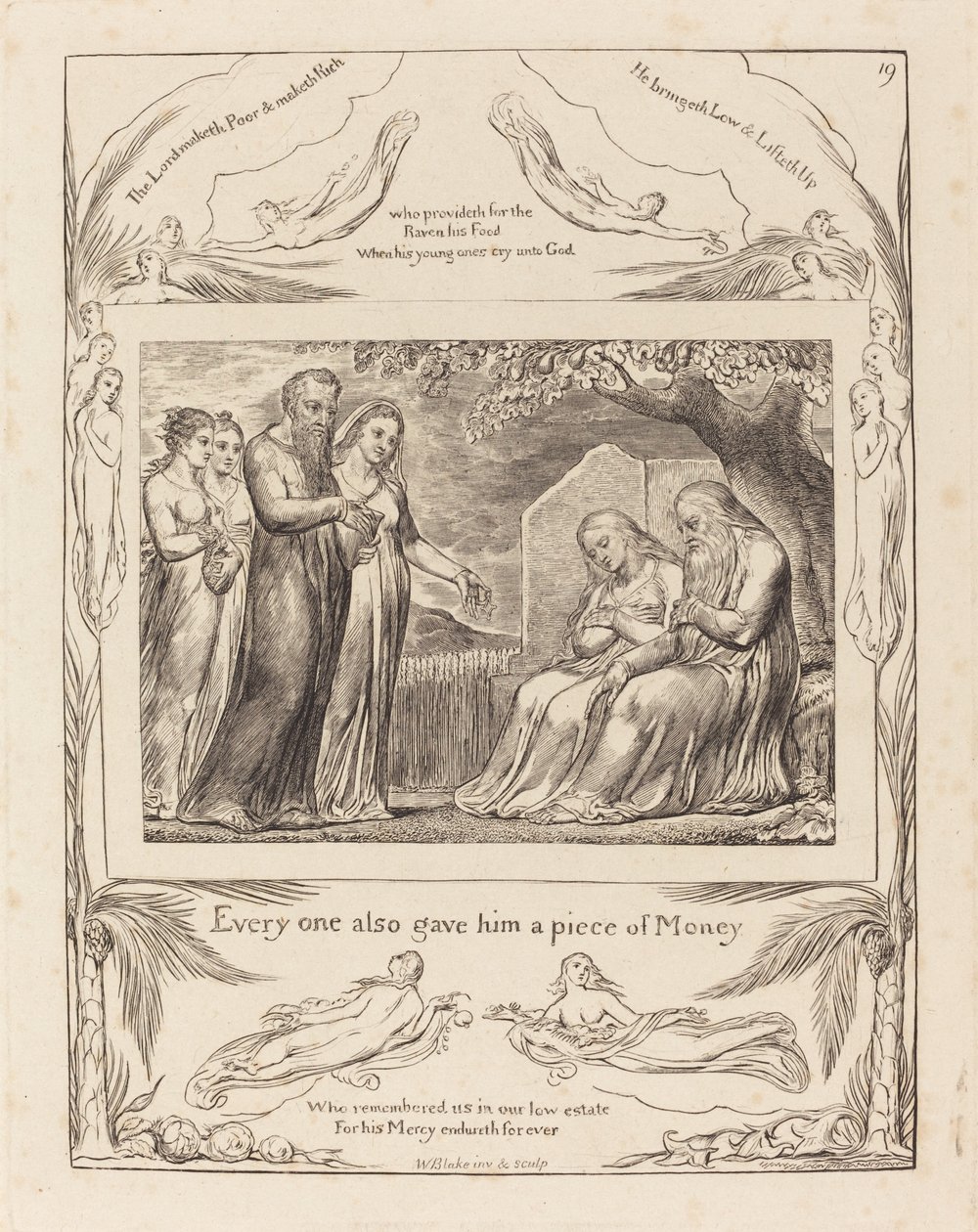 Hayırseverliği Kabul Eden İş by William Blake