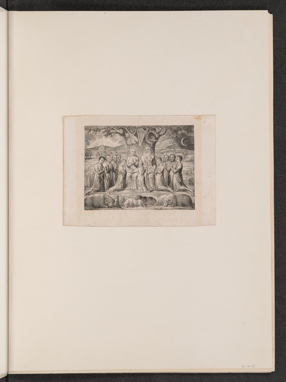 İş ve Ailesi, 1825. by William Blake