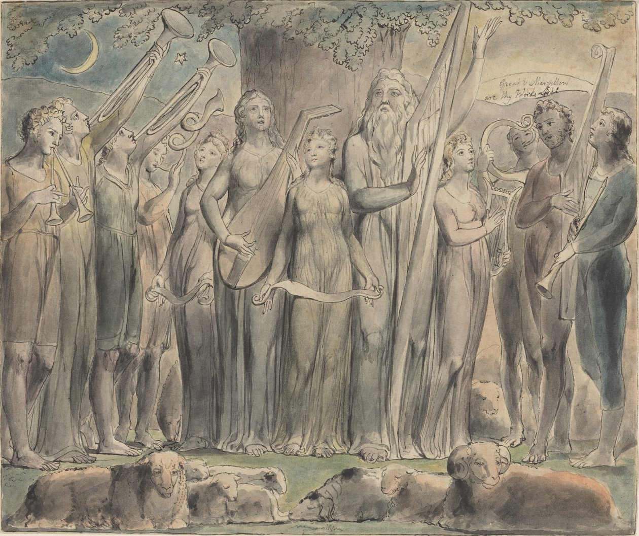 İş ve Ailesi Refahına Döndü by William Blake