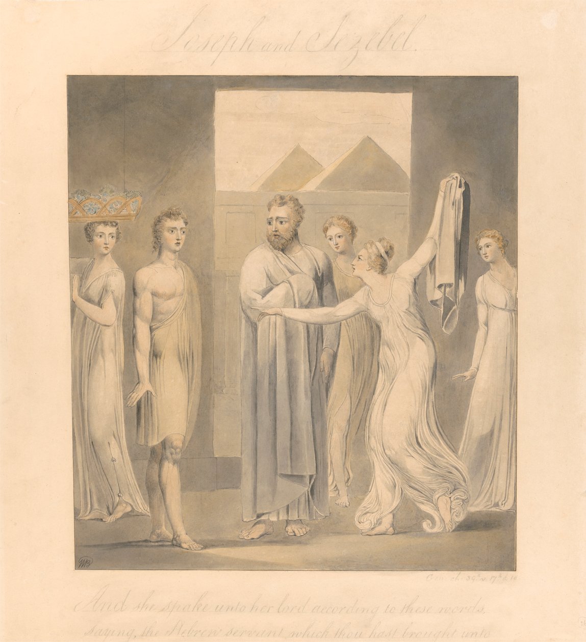 Joseph ve Potifar'ın Karısı by William Blake