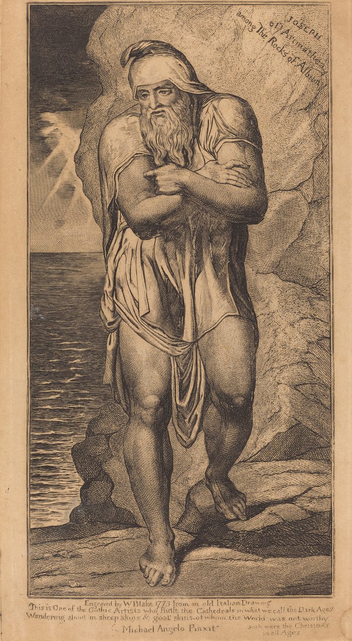 Albion Kayaları Arasında Arimathealı Joseph, c. 18031810. by William Blake