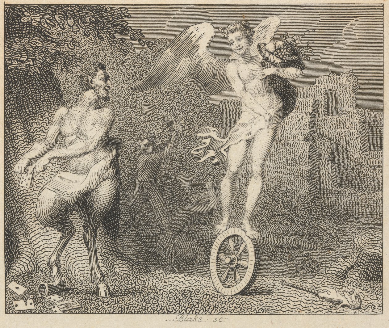 Pan ve Fortune by William Blake