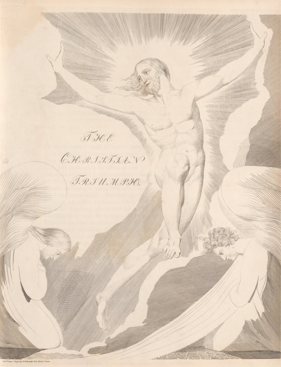 Levha 31 (sayfa 65): [Dördüncü Gece] 'THE/ HRISTIAN/ TRIUMPH' by William Blake