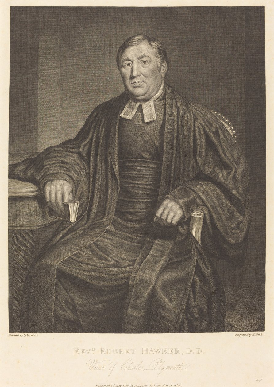 Muhterem Robert Hawker, D.D., 1820. by William Blake