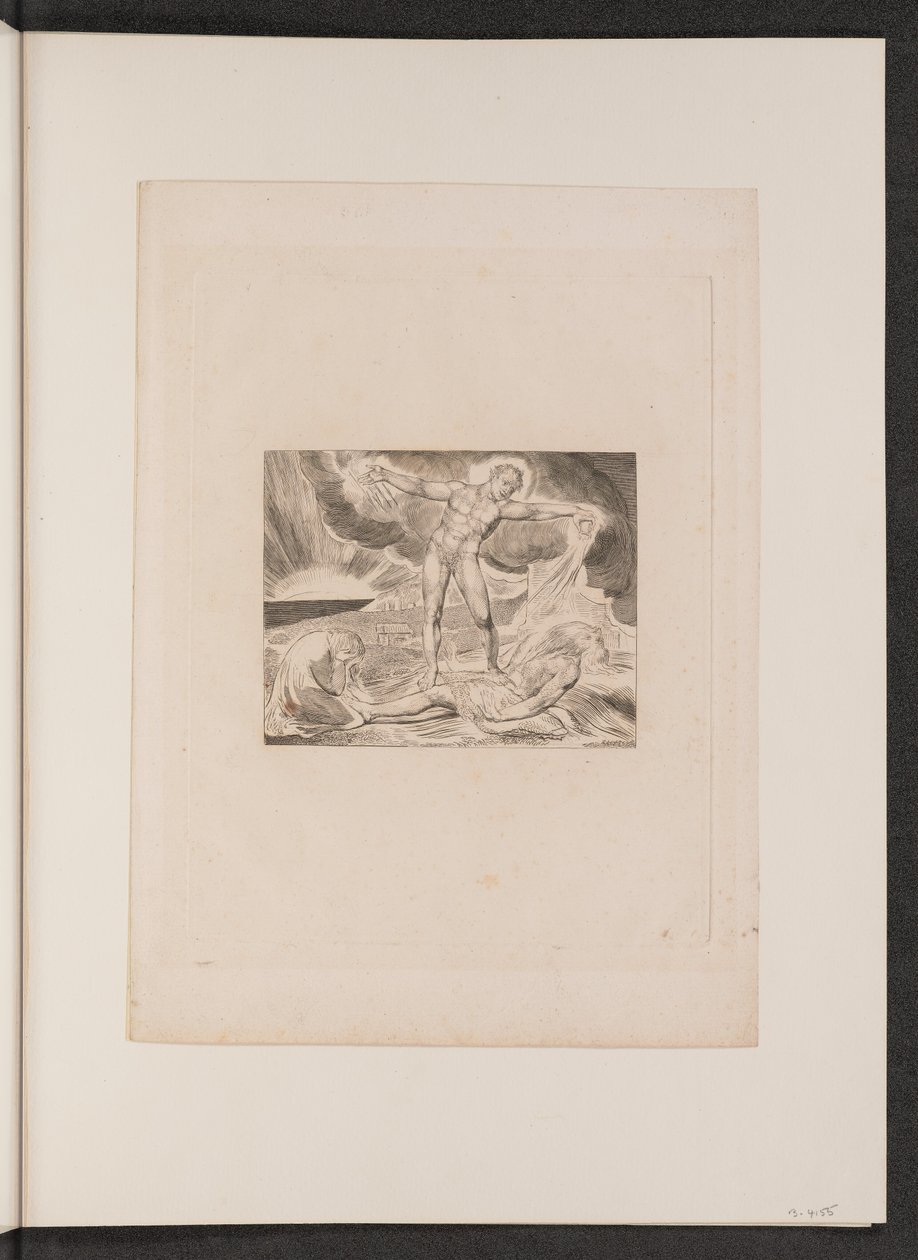 Çıban ile Şeytan Vuran İş by William Blake