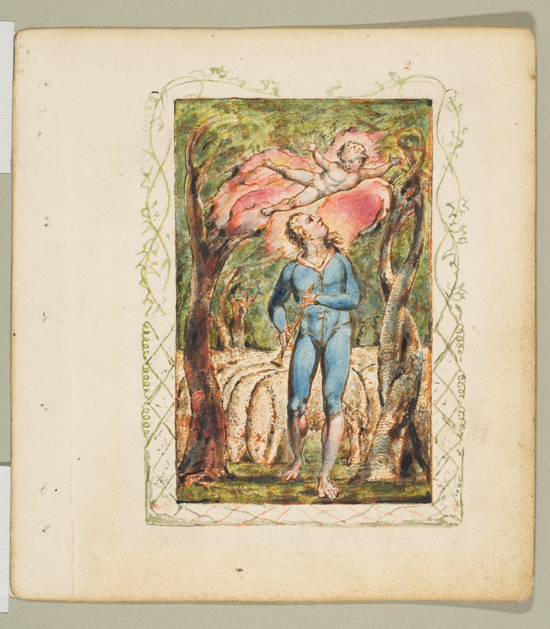 Masumiyet Şarkıları: Frontispiece, ca. 1825. by William Blake