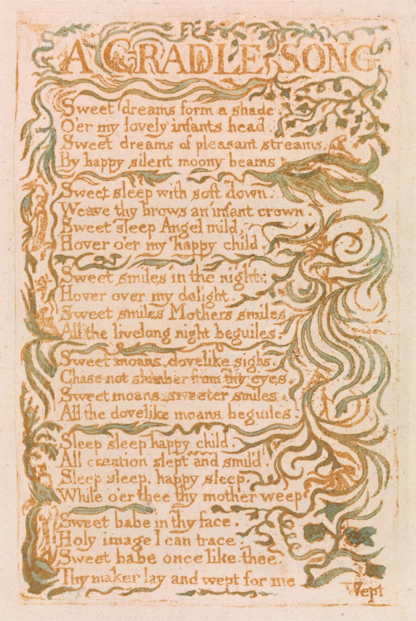 Masumiyet Şarkıları, Plaka 18, Beşik Şarkısı (Bentley 16) by William Blake