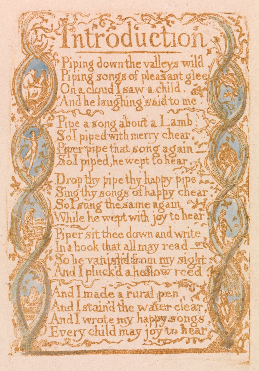 Masumiyet Şarkıları, Plaka 3, Giriş (Bentley 4) by William Blake
