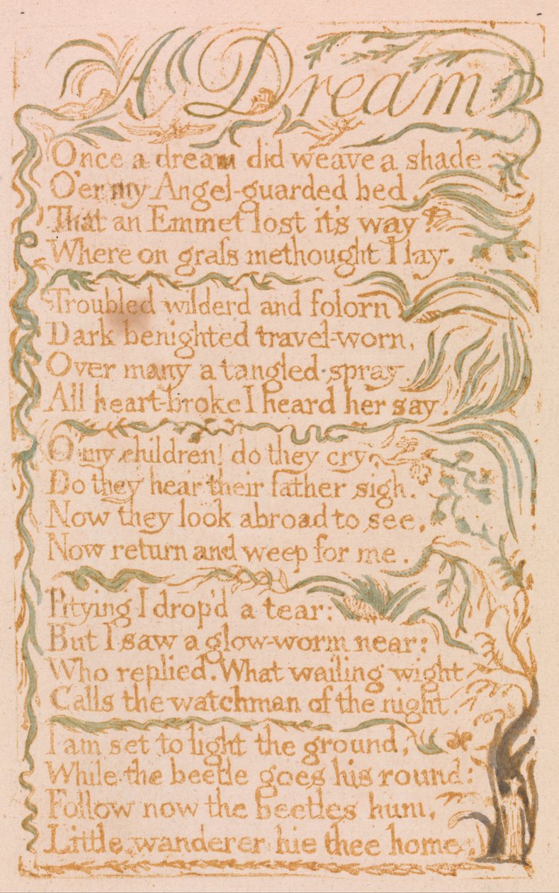 Masumiyet Şarkıları, Plaka 4, Bir Rüya (Bentley 26) by William Blake
