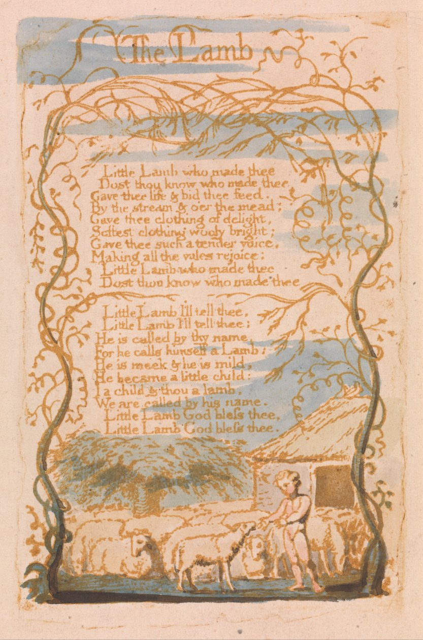 Masumiyet Şarkıları, Plaka 8, Kuzu (Bentley 8) by William Blake