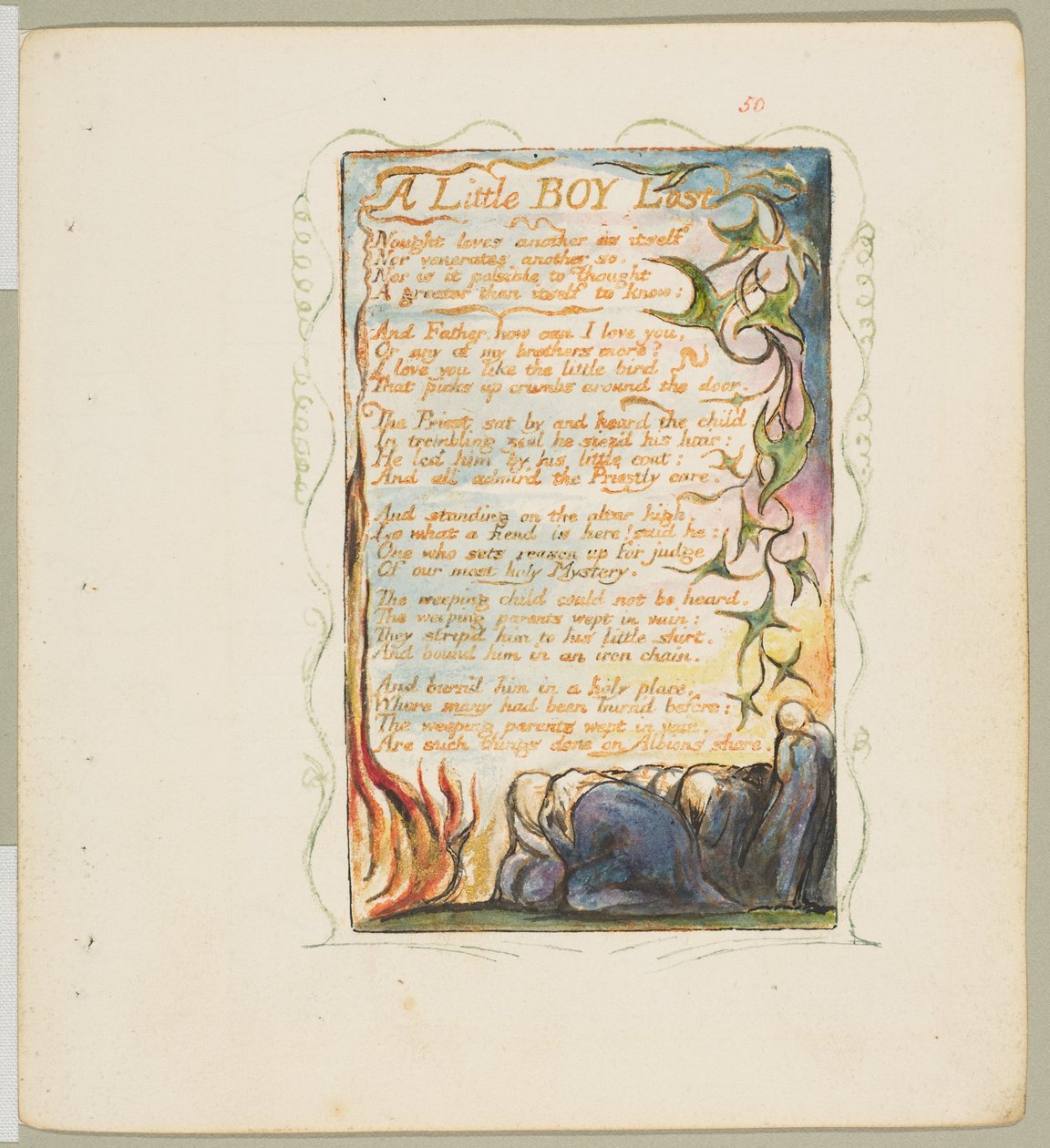 Masumiyet ve Tecrübe Şarkıları: Kayıp Bir Küçük Çocuk, yakl. 1825. by William Blake