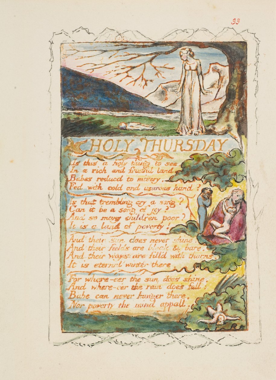 Masumiyet ve Tecrübe Şarkıları: Kutsal Perşembe, ca. 1825. by William Blake