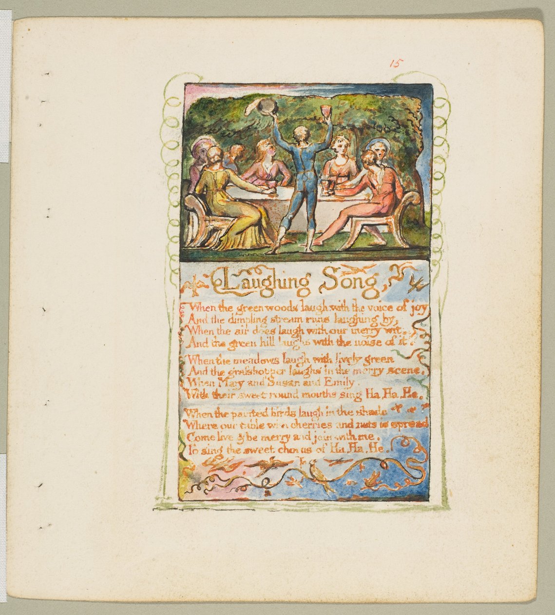 Masumiyet ve Tecrübe Şarkıları: Gülen Şarkı, yak. 1825. by William Blake