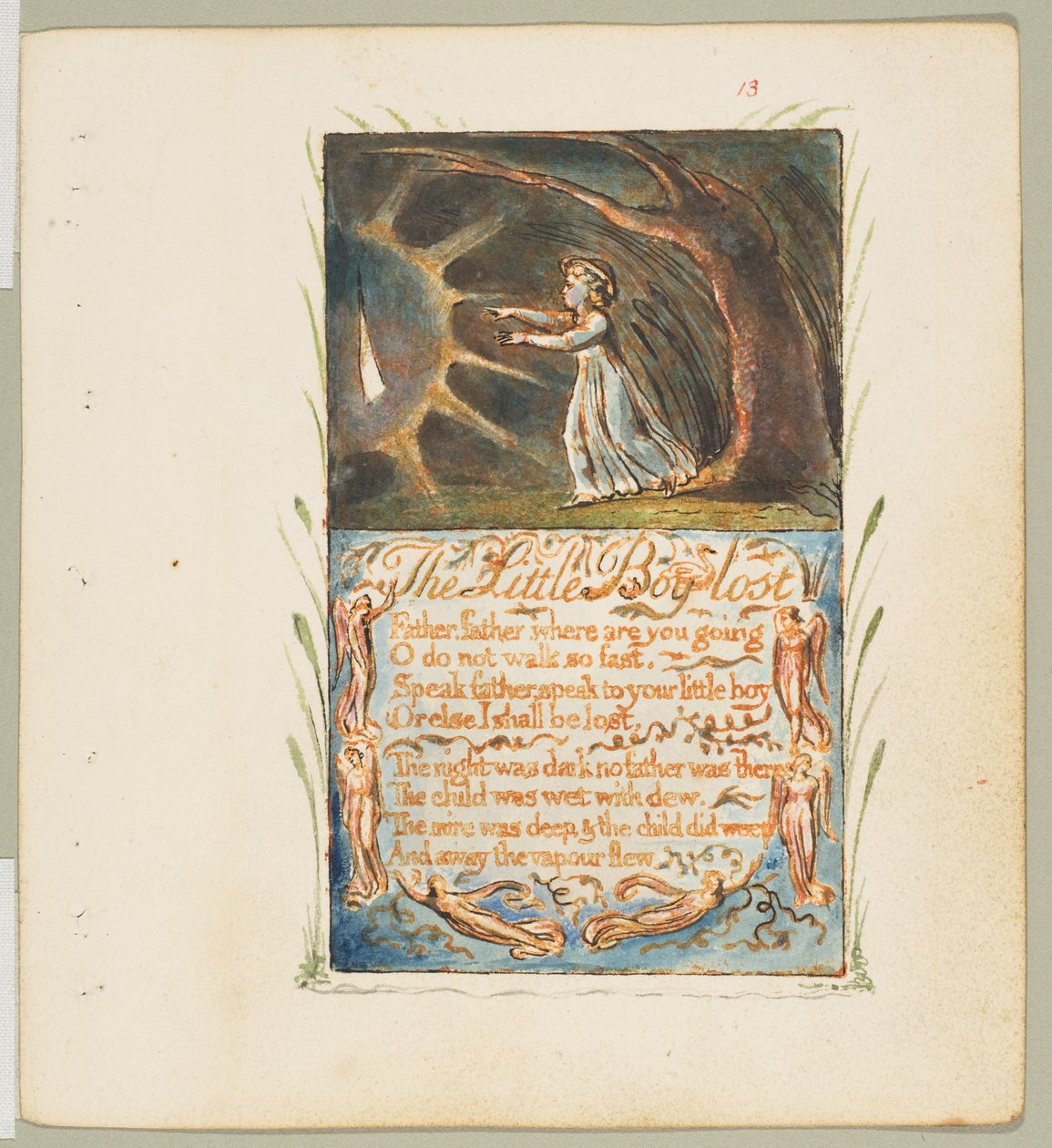 Masumiyet ve Tecrübe Şarkıları: Little Boy Lost, yak. 1825. by William Blake