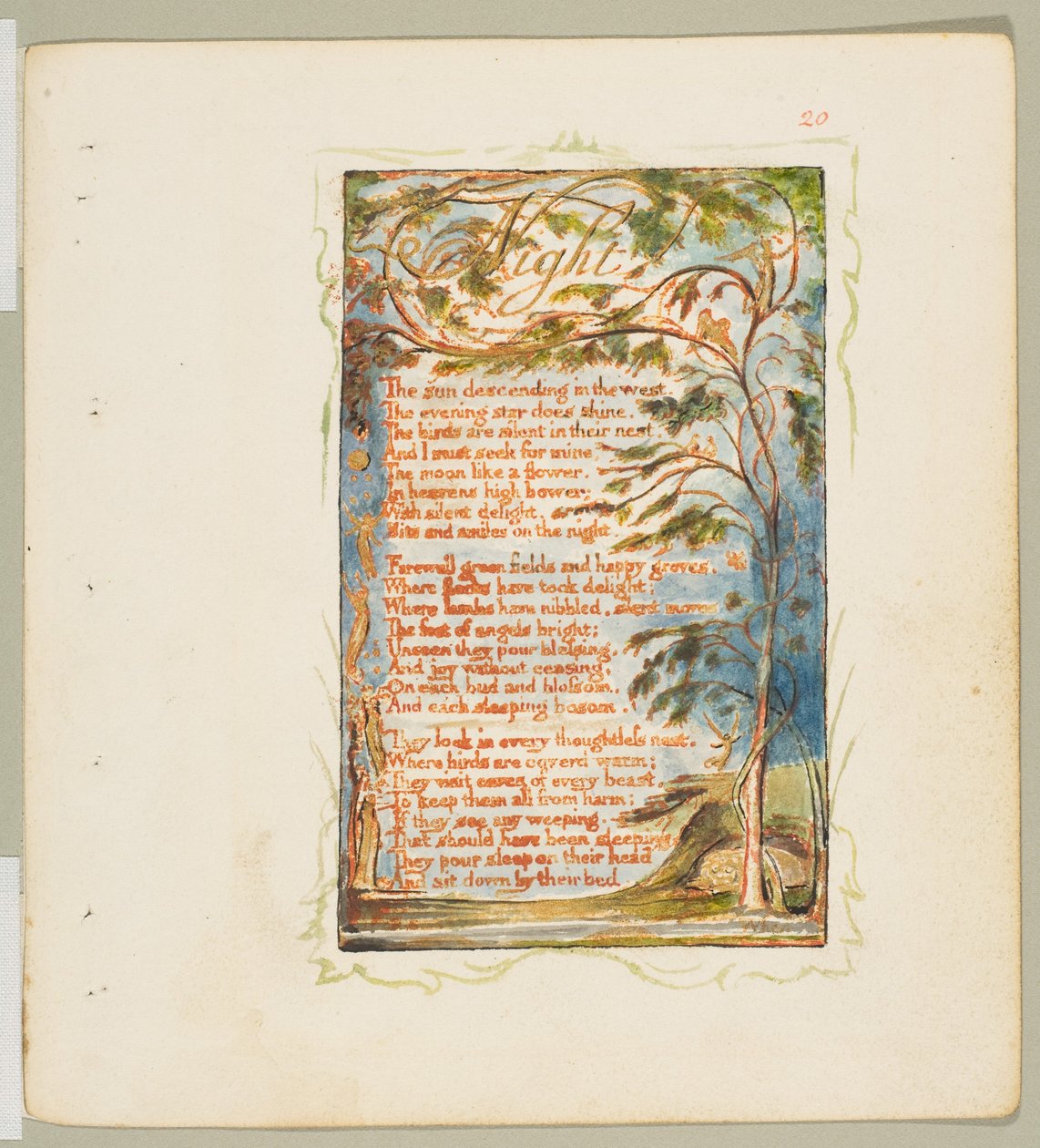Masumiyet ve Tecrübe Şarkıları: Gece, yak. 1825. by William Blake