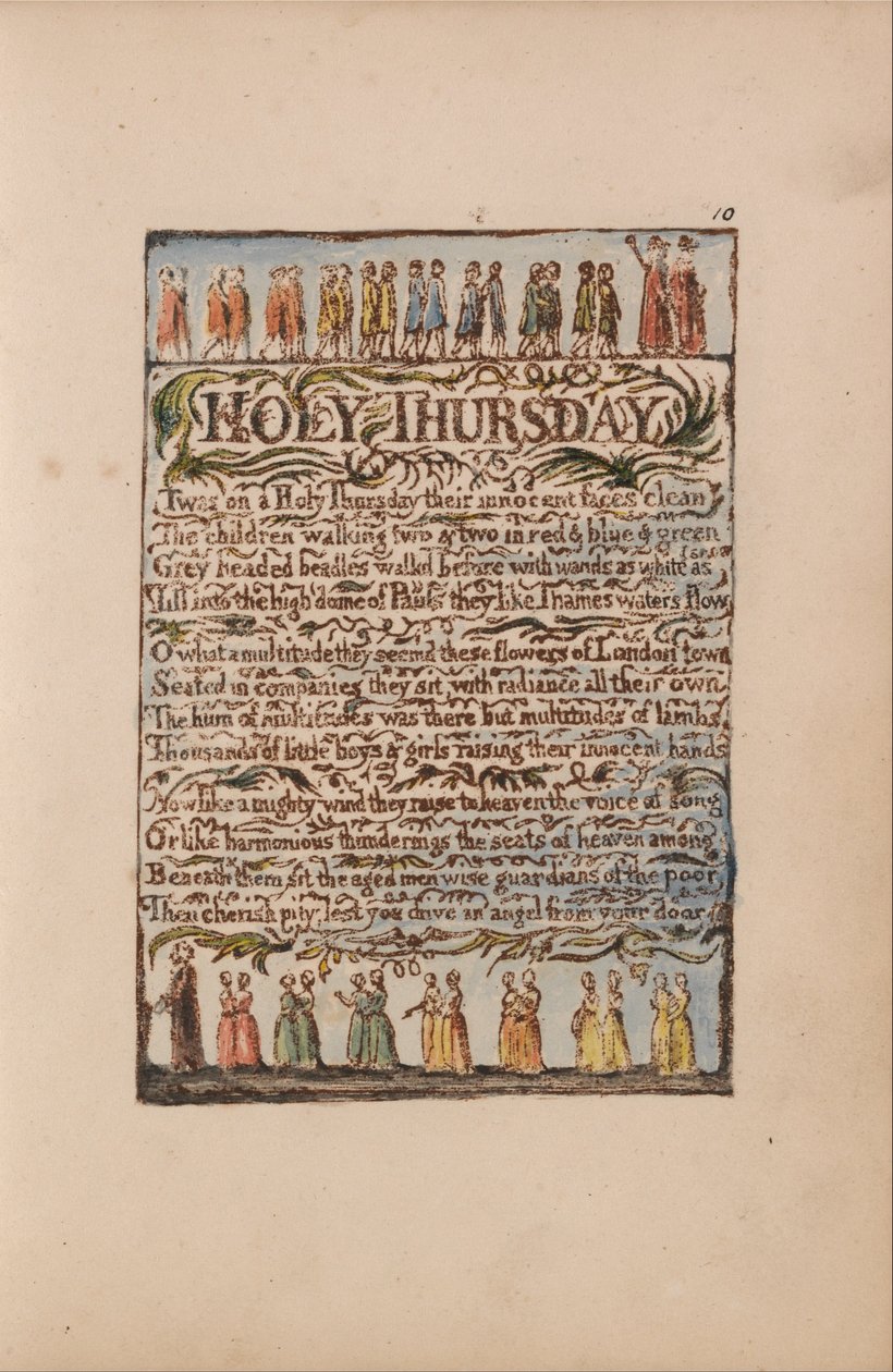 Masumiyet ve Tecrübe Şarkıları, Plaka 10, Kutsal Perşembe (Bentley 19) by William Blake