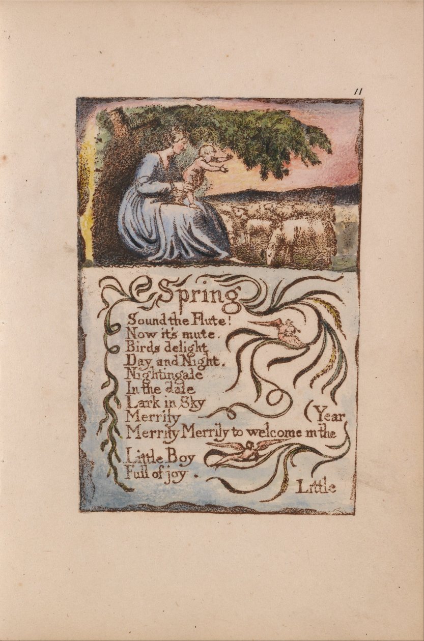 Masumiyet ve Deneyim Şarkıları, Plaka 11, Bahar (Bentley 22) by William Blake