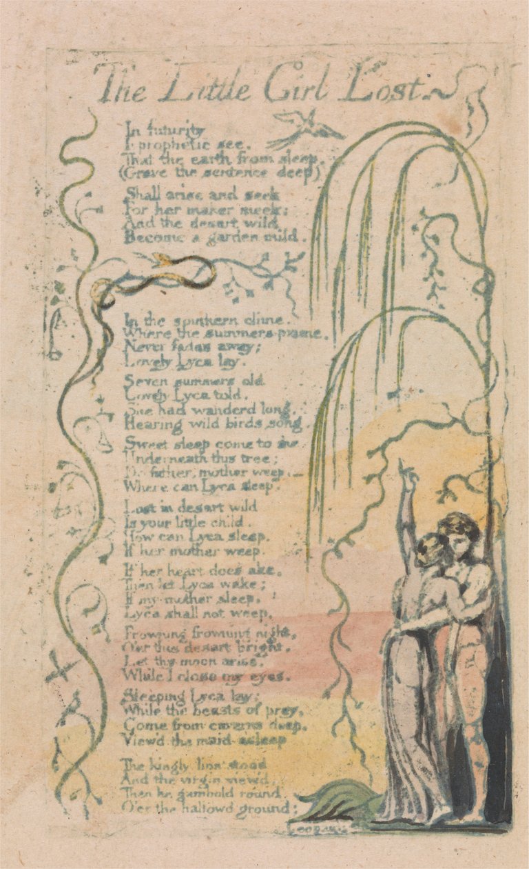 Masumiyet ve Tecrübe Şarkıları, Plaka 20, Kayıp Küçük Kız (Bentley 34) by William Blake
