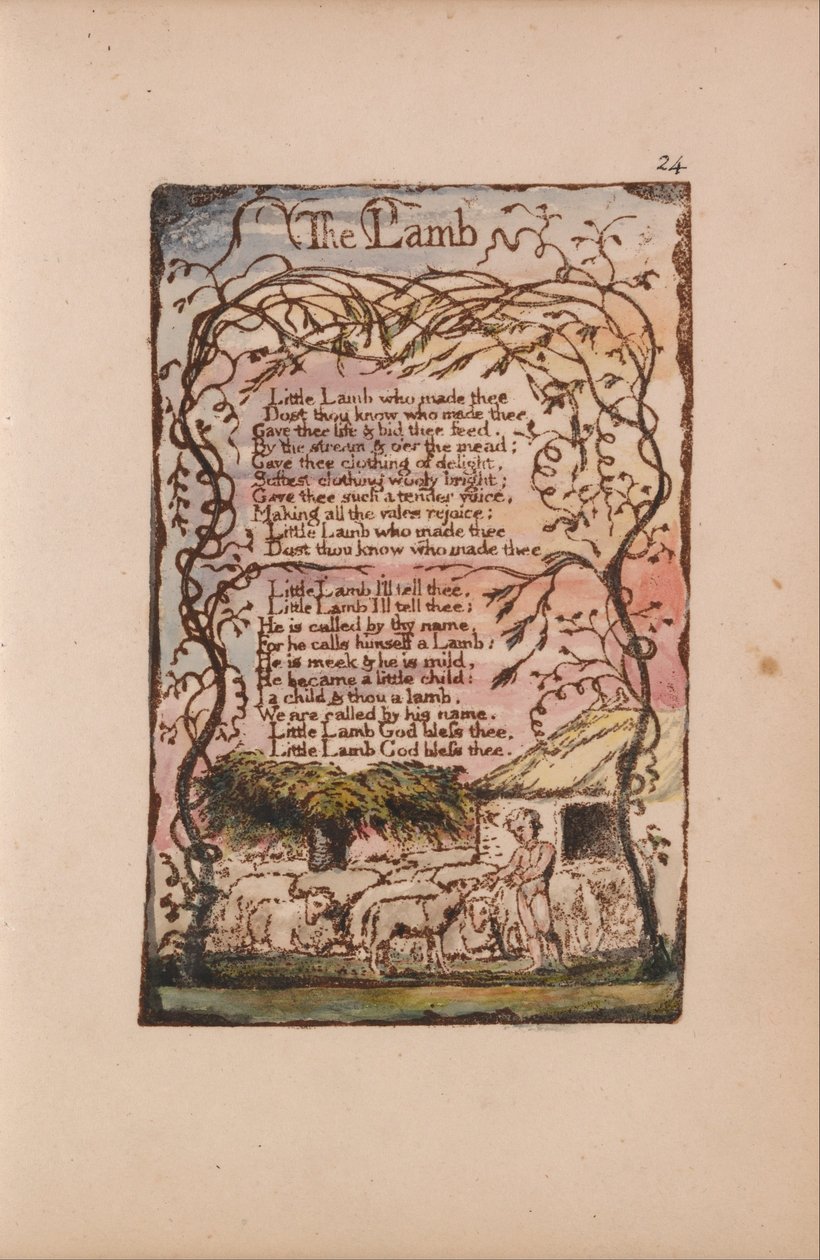 Masumiyet ve Deneyim Şarkıları, Plaka 24, Kuzu (Bentley 8) by William Blake