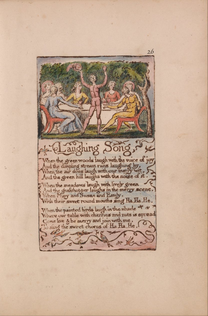 Masumiyet ve Tecrübe Şarkıları, Plaka 26, Gülme Şarkısı (Bentley 15) by William Blake