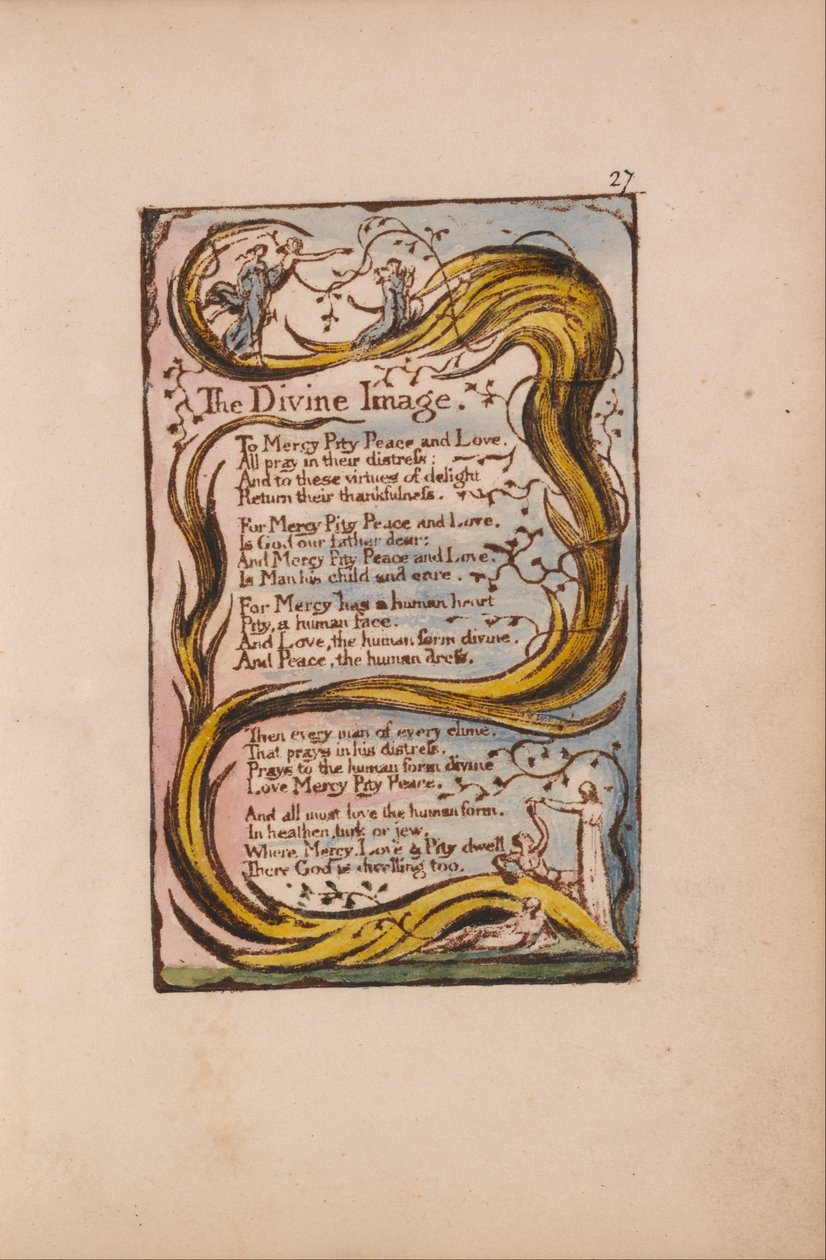 Masumiyet ve Tecrübe Şarkıları, Levha 27, İlahi İmge (Bentley 18) by William Blake