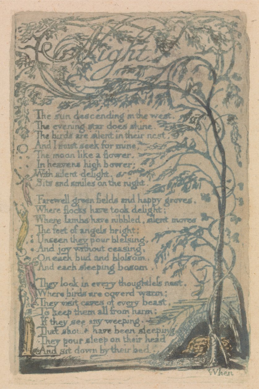 Masumiyet ve Deneyim Şarkıları, Plaka 30, Gece (Bentley 20) by William Blake