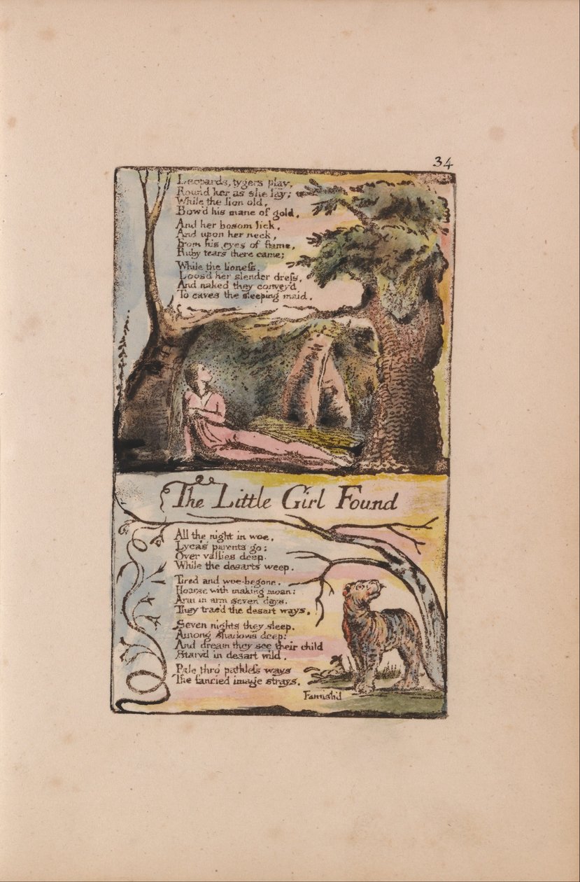Masumiyet ve Tecrübe Şarkıları, Plaka 34, Bulunan Küçük Kız (Bentley 35) by William Blake