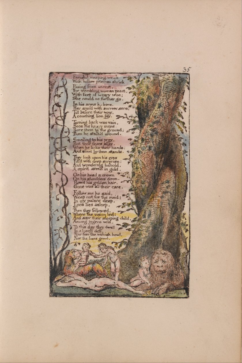 Masumiyet ve Tecrübe Şarkıları, Plaka 35, Bulunan Küçük Kız (Bentley 36) by William Blake