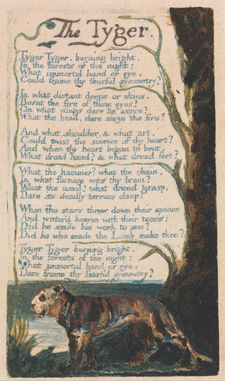 Masumiyet ve Deneyim Şarkıları, Plaka 42, The Tyger (Bentley 42) by William Blake