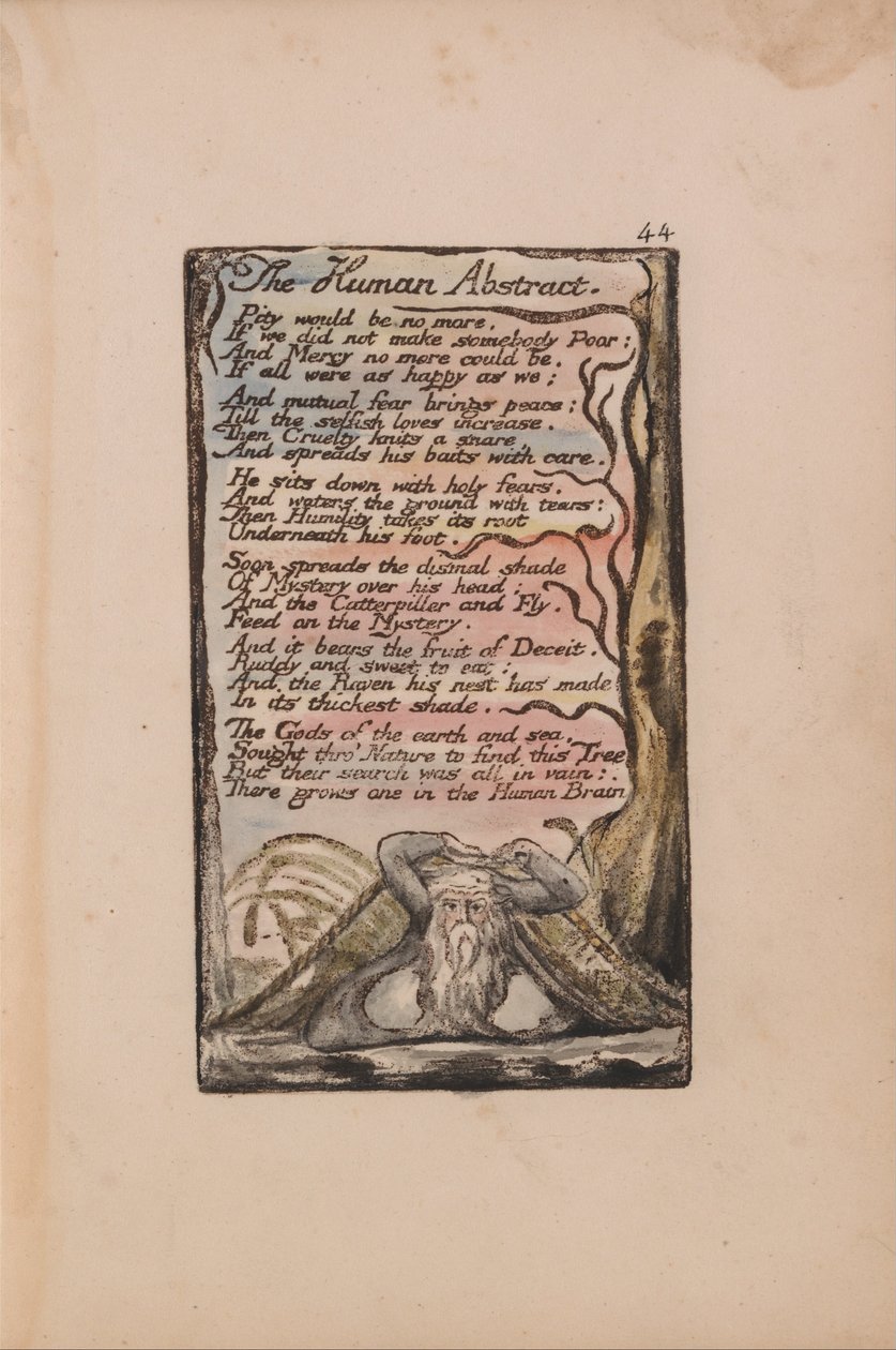 Masumiyet ve Deneyim Şarkıları, Plaka 44, İnsan Özeti (Bentley 47) by William Blake