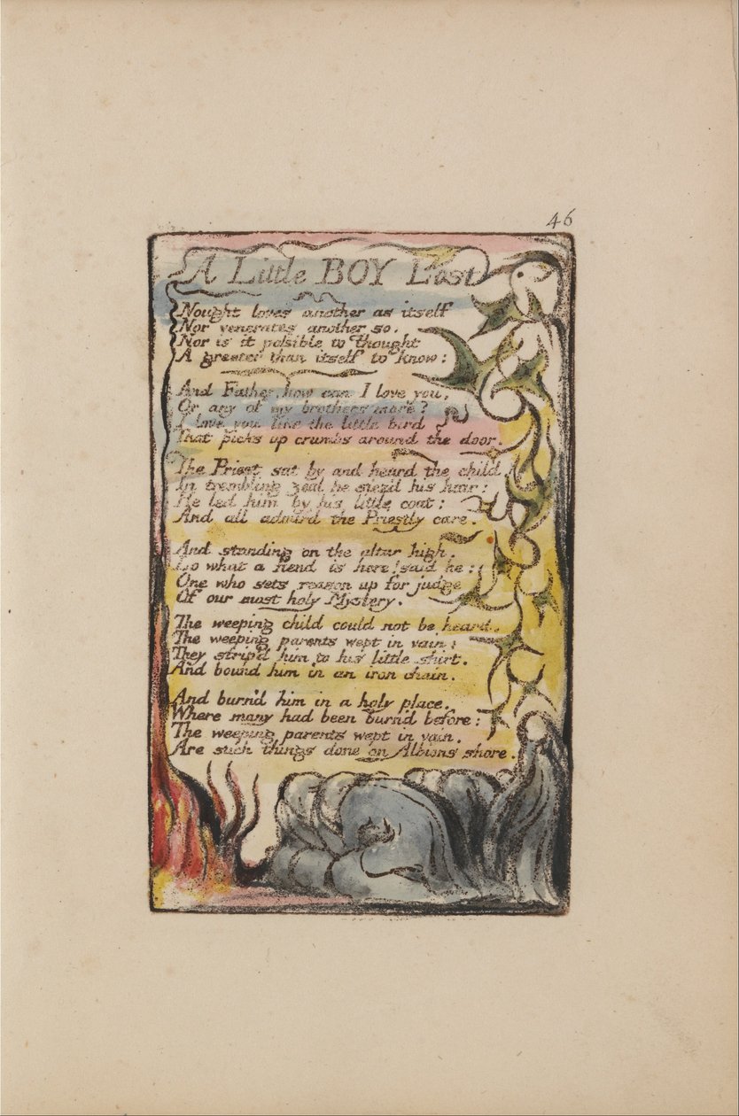 Masumiyet ve Tecrübe Şarkıları, Plaka 46, Kayıp Bir Küçük Çocuk (Bentley 50) by William Blake