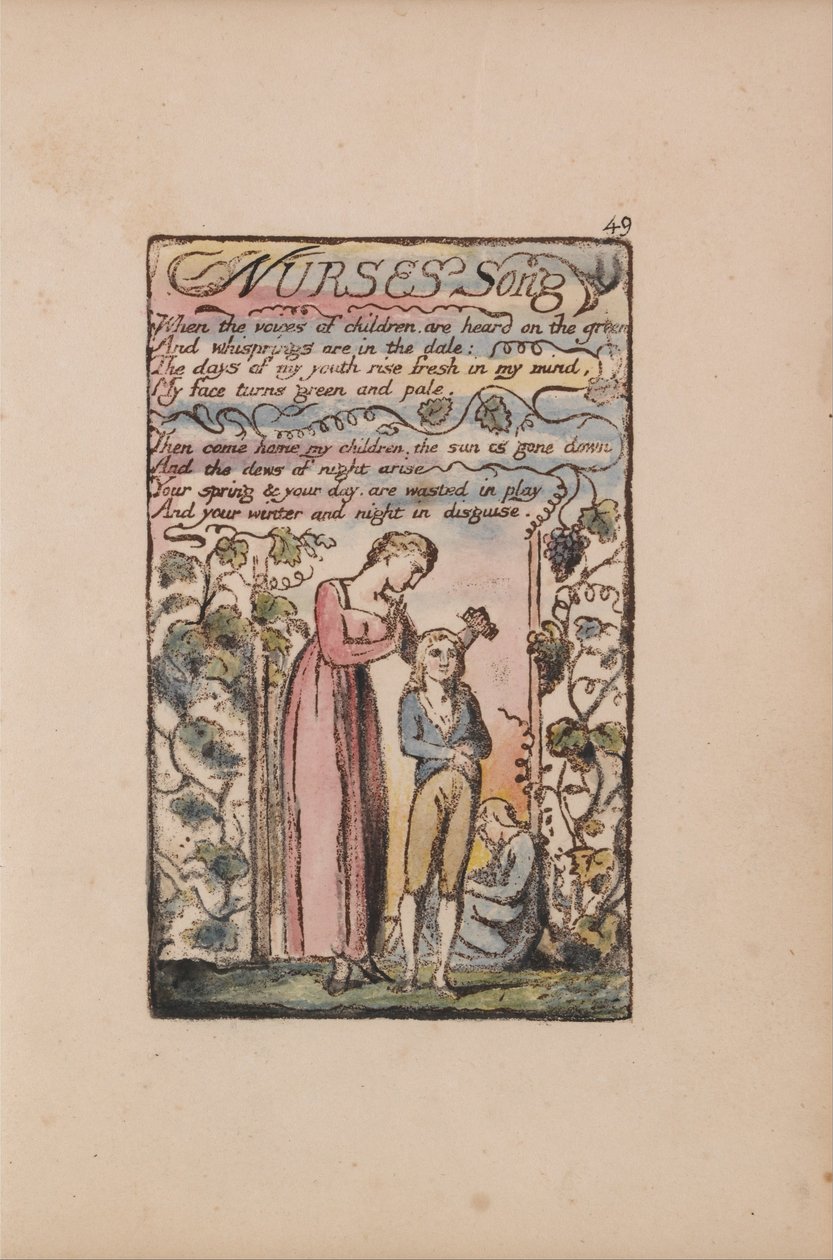 Masumiyet ve Tecrübe Şarkıları, Plaka 49, Hemşireler Şarkısı (Bentley 38) by William Blake