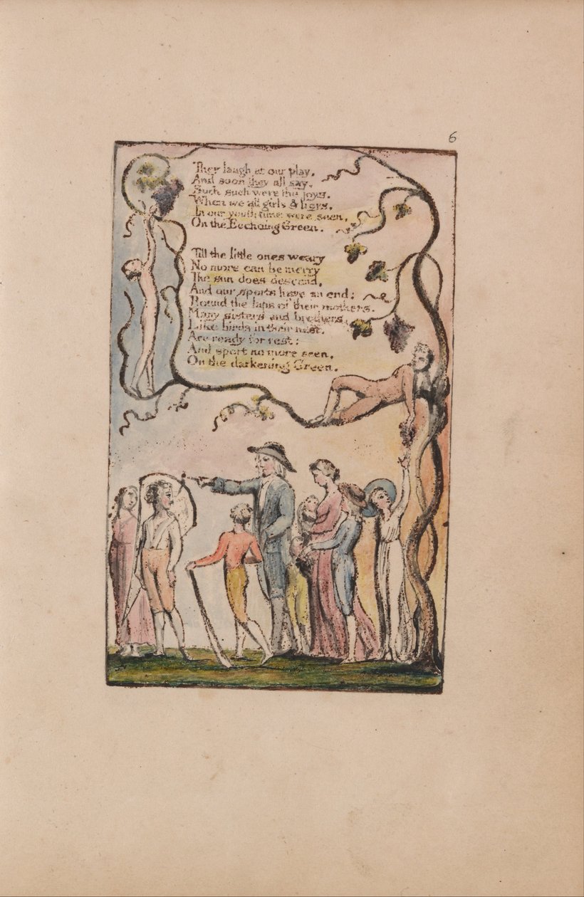 Masumiyet ve Deneyim Şarkıları, Plaka 6, Ecchoing Green (Bentley 7) by William Blake