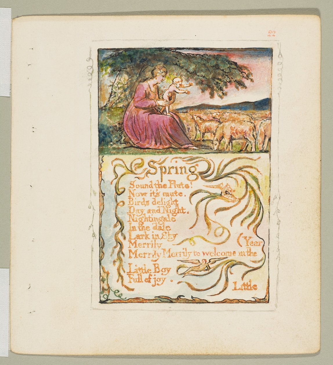 Masumiyet ve Tecrübe Şarkıları: İlkbahar, yak. 1825. by William Blake