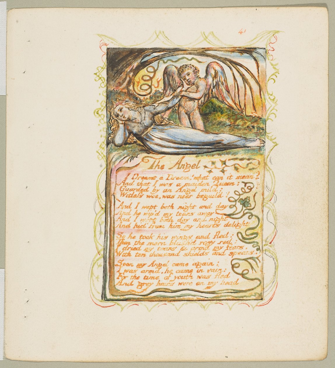 Masumiyet ve Deneyim Şarkıları: The Angel, yak. 1825. by William Blake