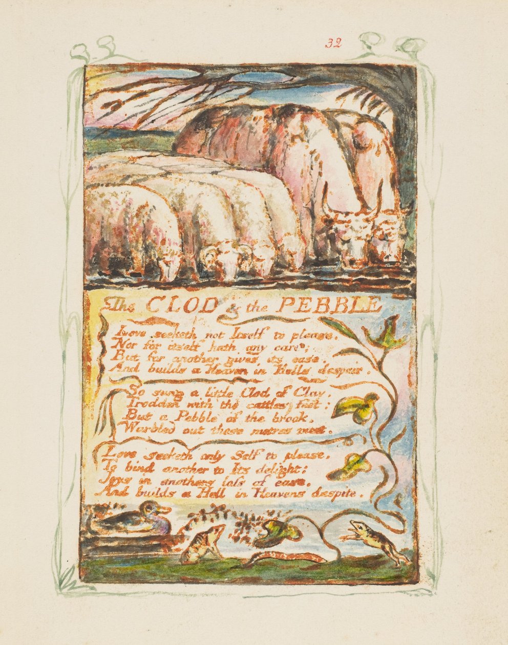 Masumiyet ve Tecrübe Şarkıları: The Clod and the Pebble, yak. 1825. by William Blake